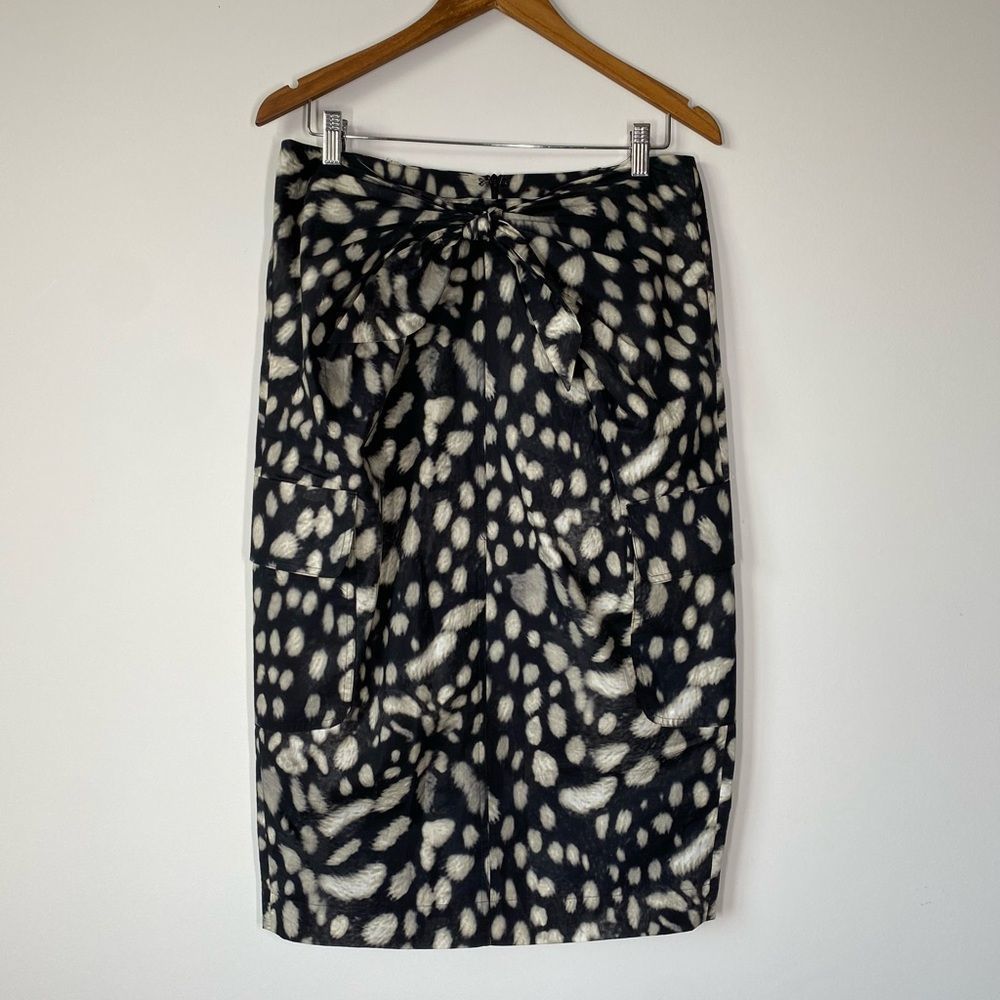 MaxMara Cargo Tie Front Midi Skirt Sz 12